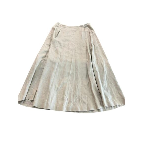 Classiques For Nordstrom Women's Cream A-Line Midi Skirt Size 14 - Picture 4 of 6